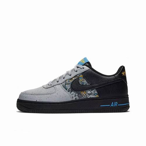 Cheap Nike Air Force 1 Black Blue Grey Shoes Men and Women-85